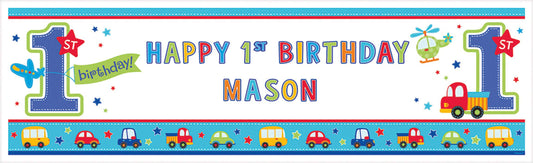 All Aboard Birthday Personalise Giant Sign Banners