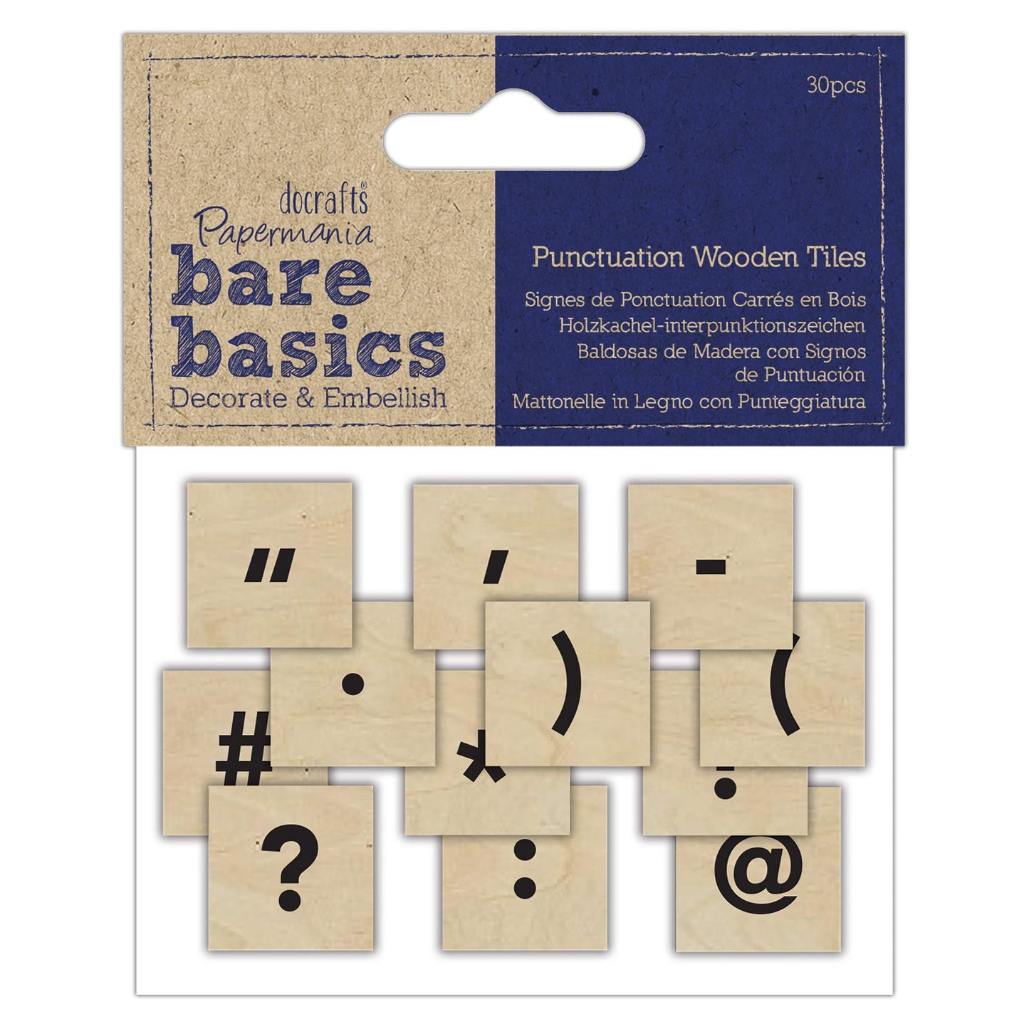 Punctuation Wooden Tiles - Icons