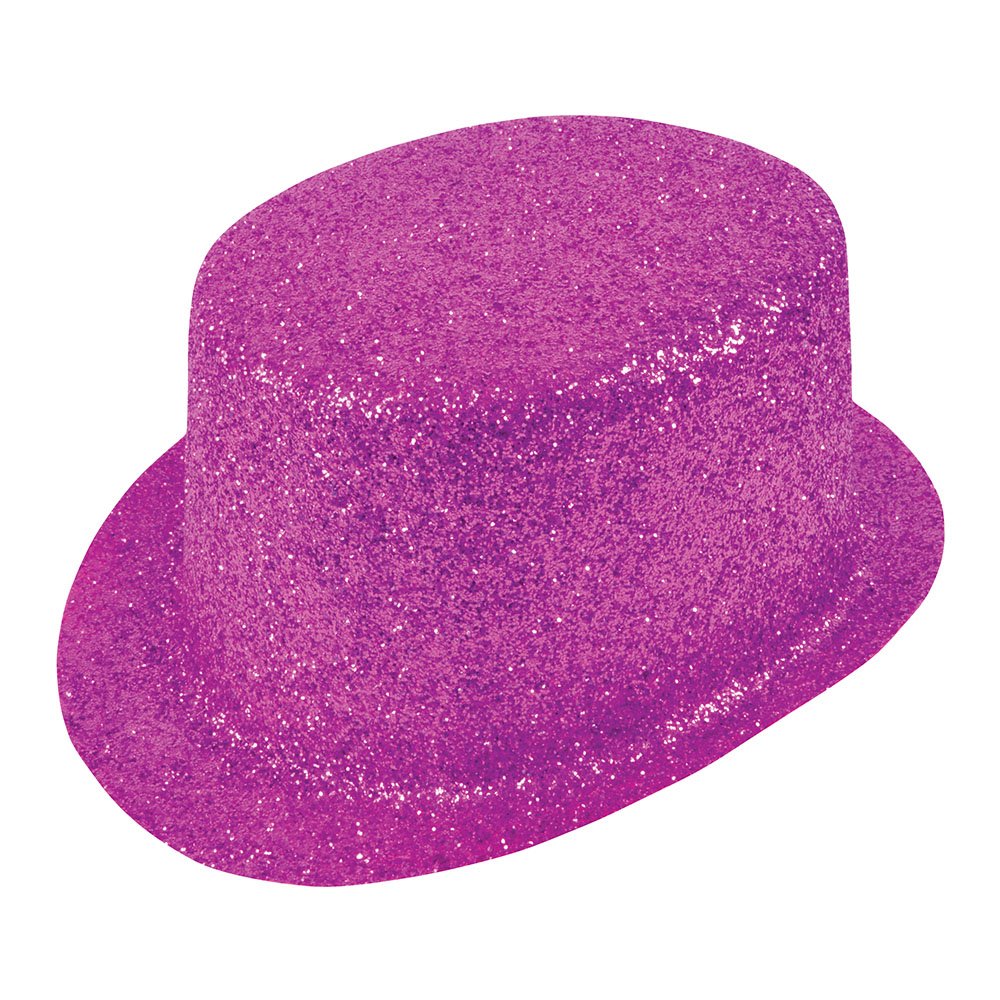 Bristol Novelty BH083 Cerise Glitter Topper Hat, unisex-adult, One Size