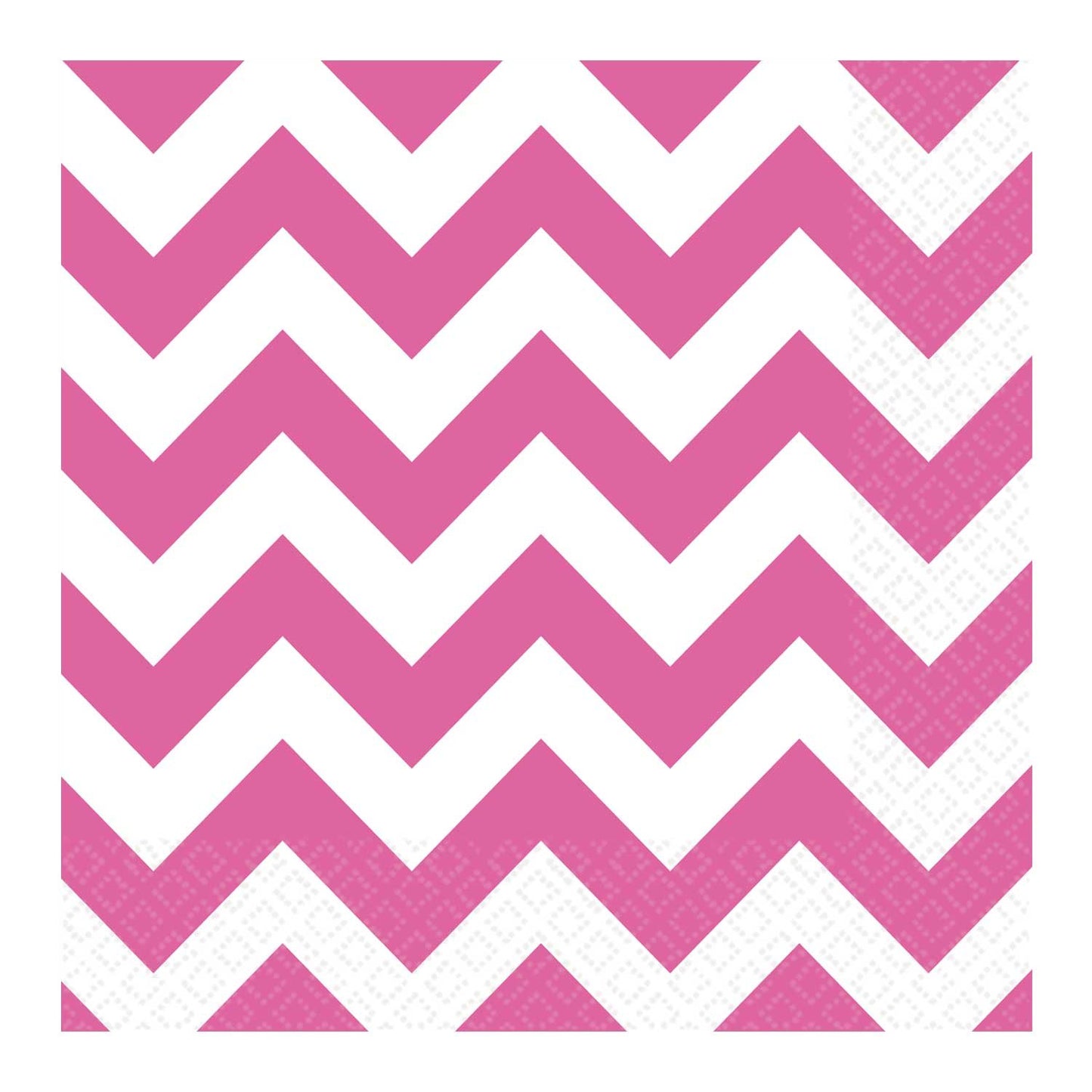 Bright Pink Chevron Luncheon Napkins 33cm /16