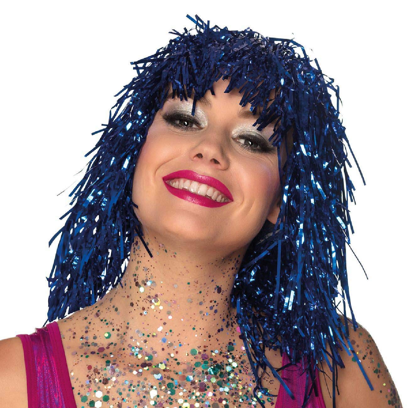 Boland Metallic Wig Blue, Unisex, One Size