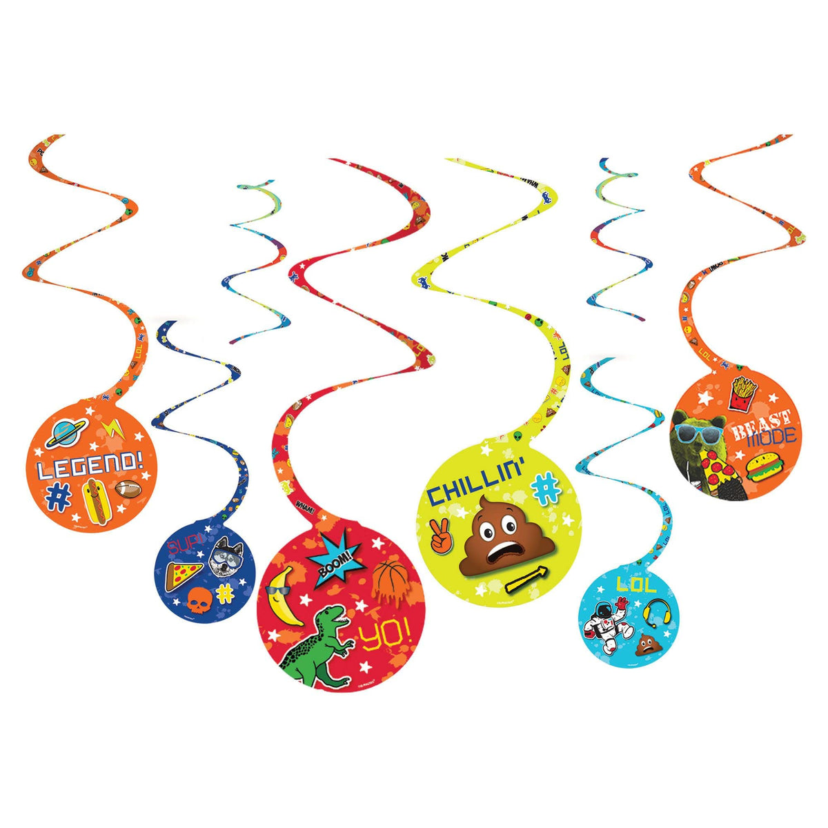 Amscan Epic Party Swirl Decorations /8