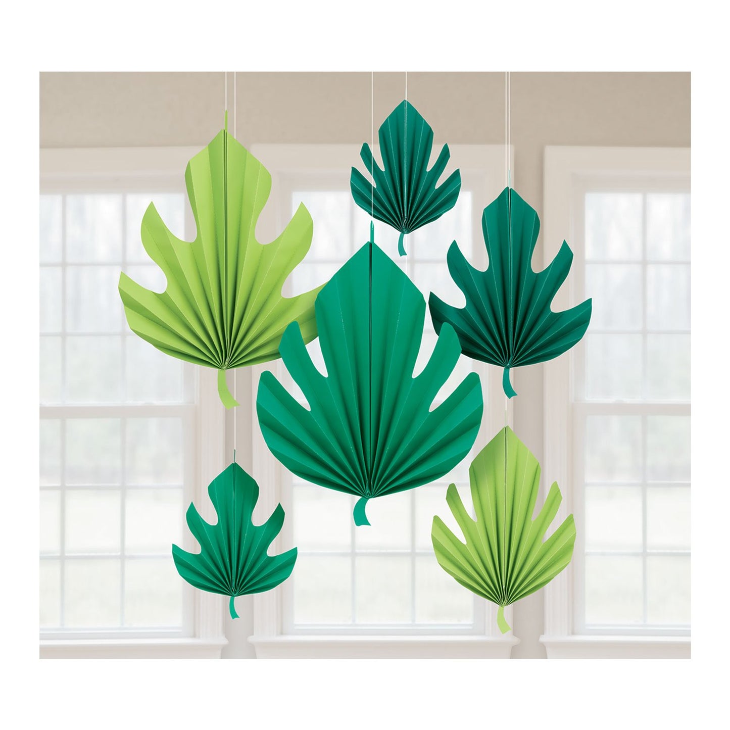 amscan Hawaiian Palm Leaf Shaped Fans