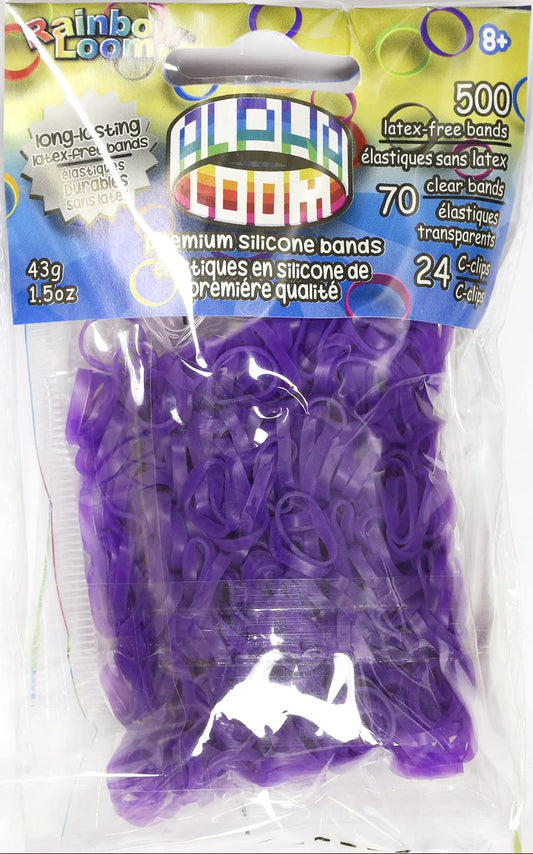 Rainbow Looms EA Alpha Bands-Purple (500 x Bag)