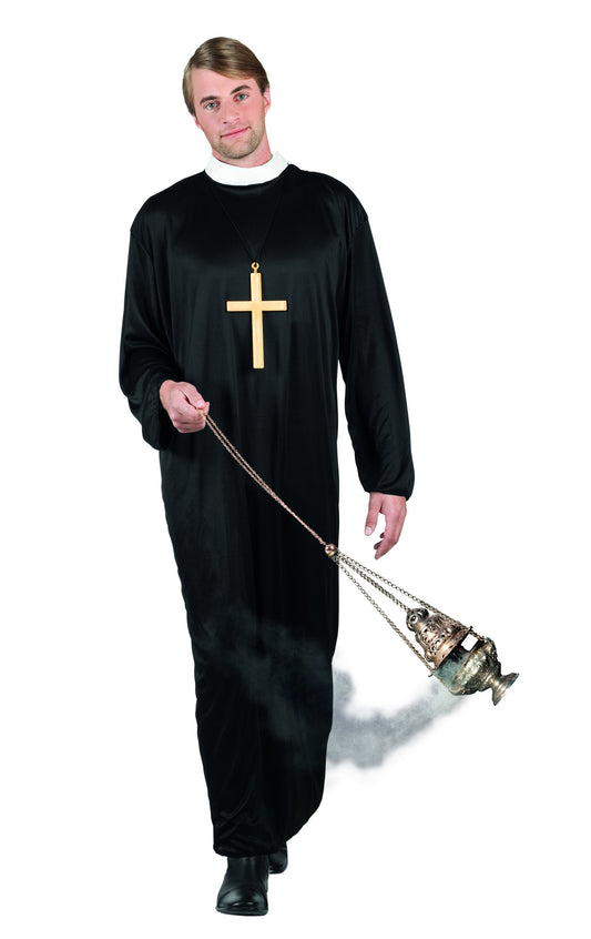 Adult Priest Vicar Fancy Dress Religious Costume Saints & Sinners Outfit