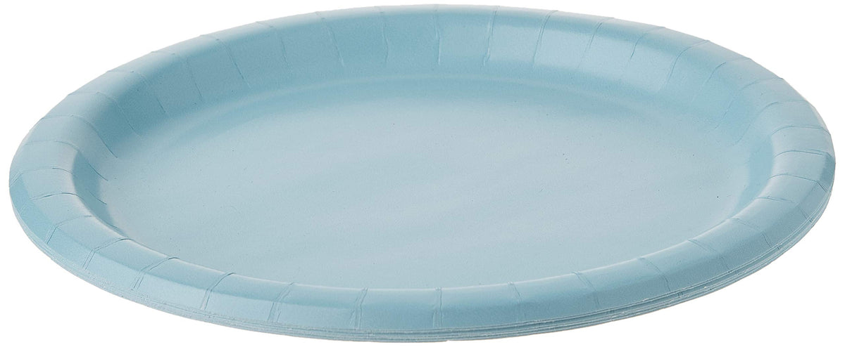 Creative Converting 553279 Touch of Color Lot de 8 assiettes en carton Bleu pastel