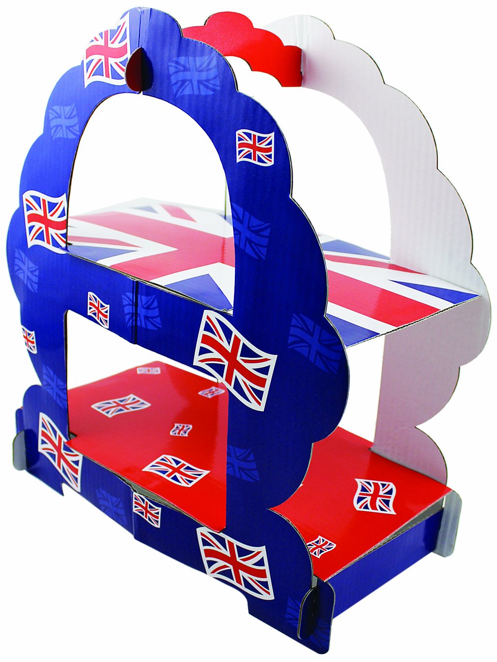 Great Britain Two Tier Card Sandwich Stand - Base 35cm w x 19cm h