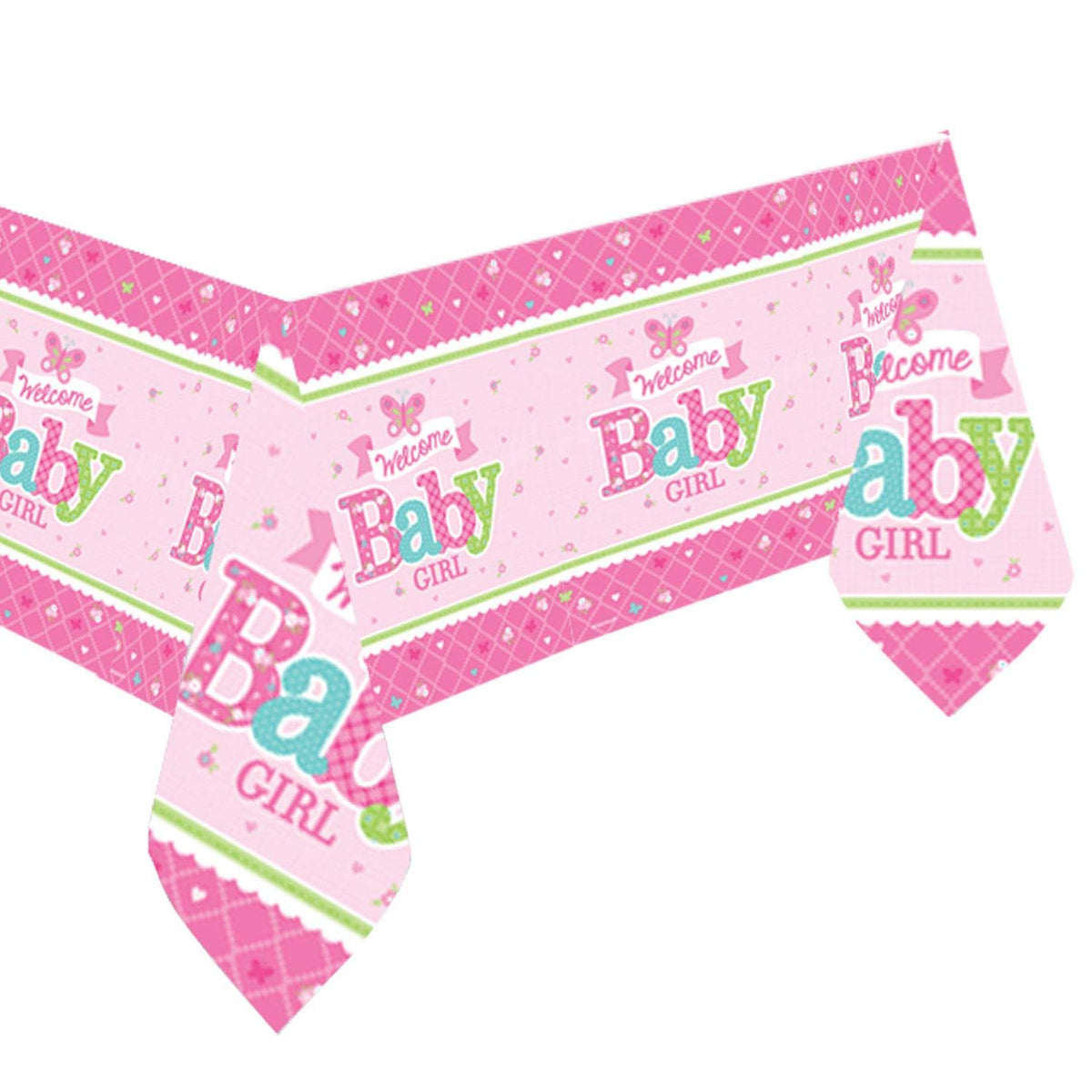 Amscan Welcome Baby Girl Paper Tablecovers 1.37m x 2.59m