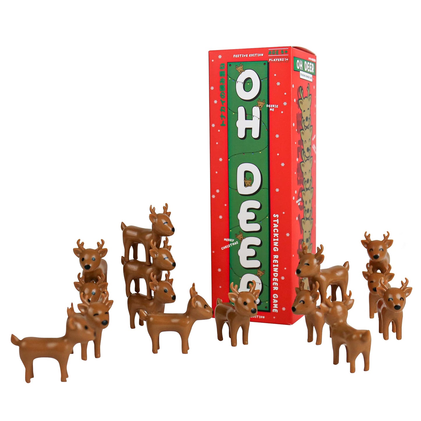 Gift Republic Oh Deer 15 Pieces Christmas Stacking Game, Multicoloured, GR750007