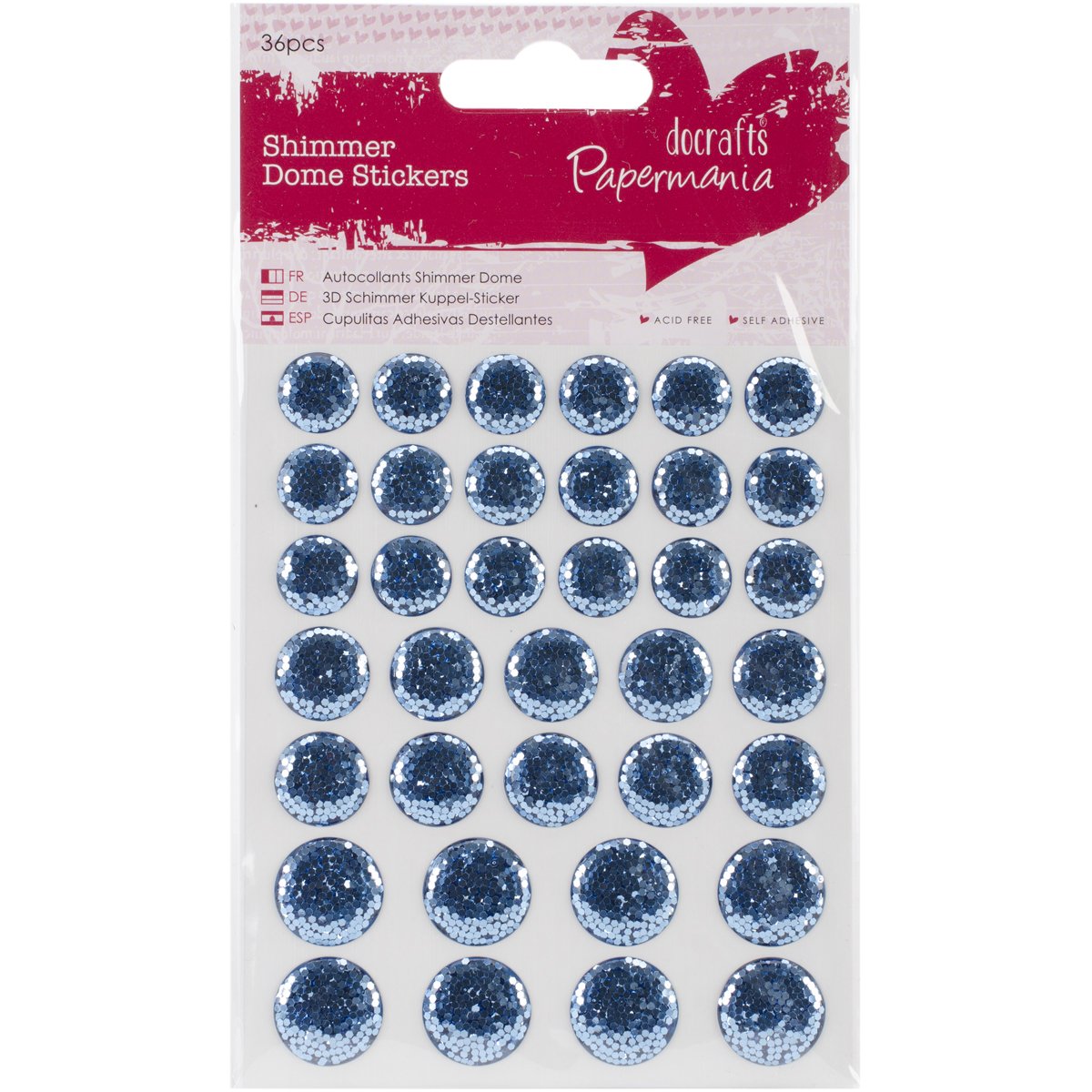 Papermania Embellishment Stickers, Light Blue, One Size