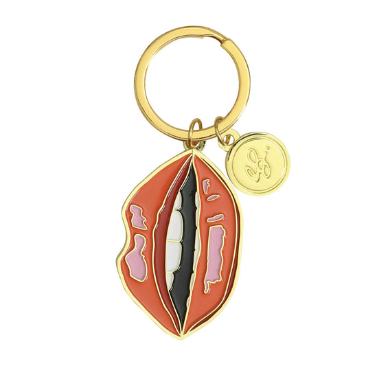 Emily Brooks Enamel Keyring - Lips