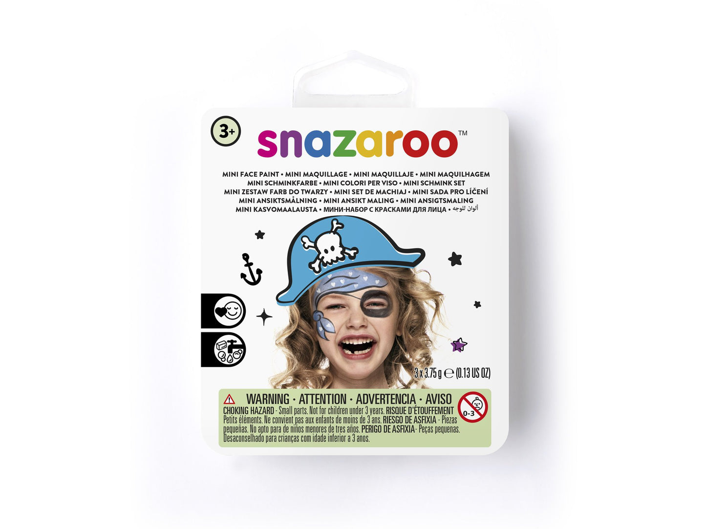 Amscan Snazaroo Mini Face Paint Theme Pack, Blue Pirate