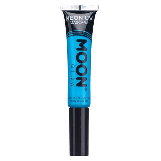 Moon Glow Neon UV Mascara | Blue | Bright Neon Colour, Glows under UV Lighting | Neon Make up