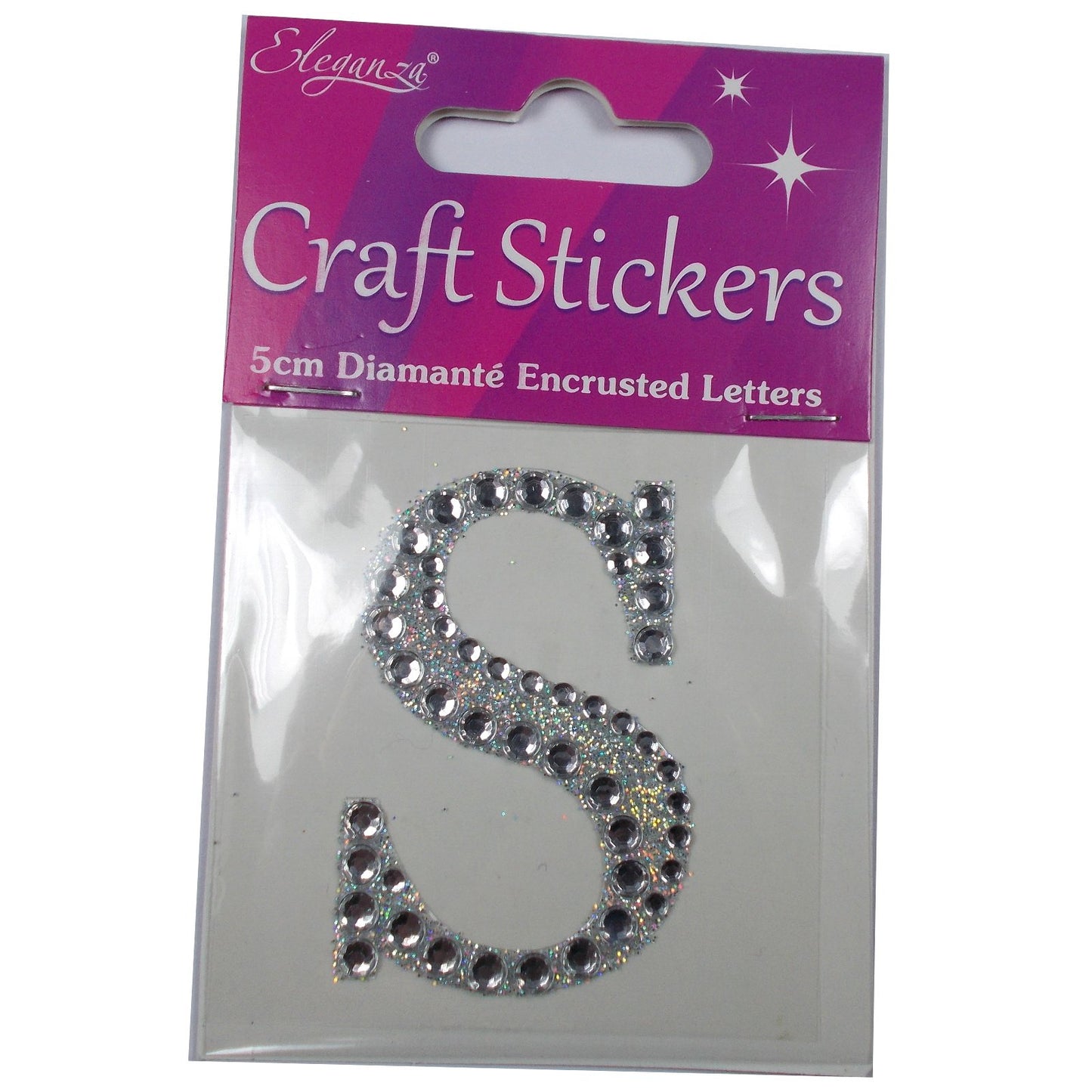 Craft Stickers 5cm Diamante Encrusted Letters & Numbers (S)