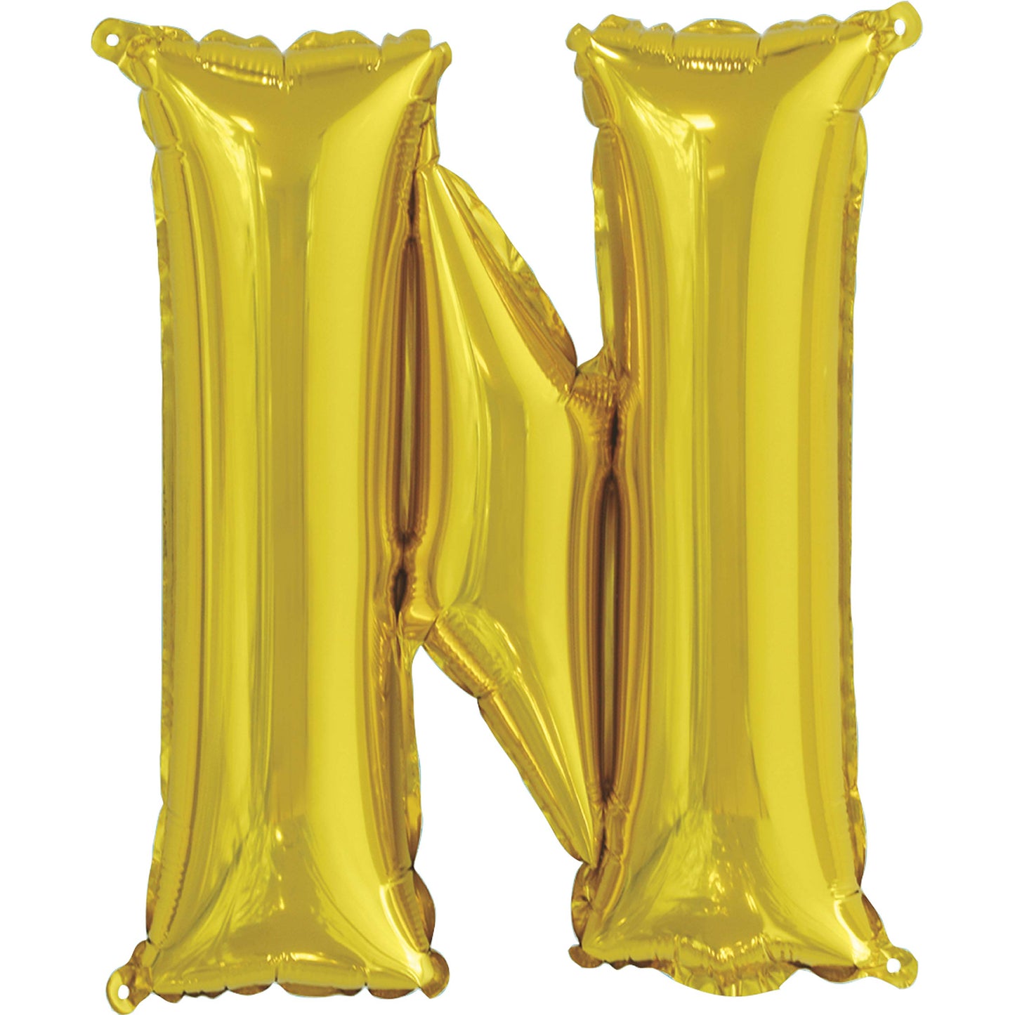 14" Foil Balloon | Classy Gold Letter N Shaped