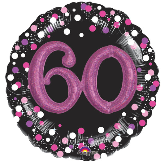 Pink Celebration 60 Foil Multi-Balloons