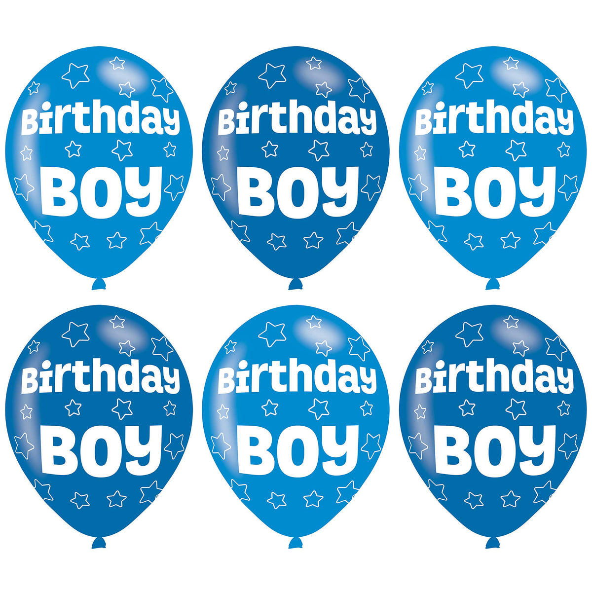 Birthday Boy Blue Latex Balloons 11"/27.5cm - /6