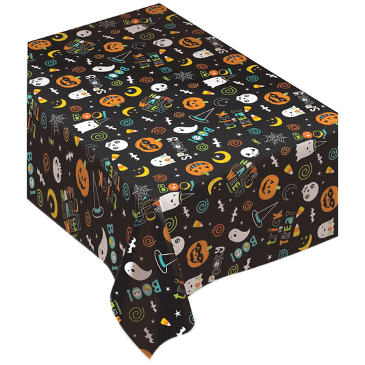 Hallo-Ween Friends Flannel Backed Tablecovers 1.37m x 2.6m