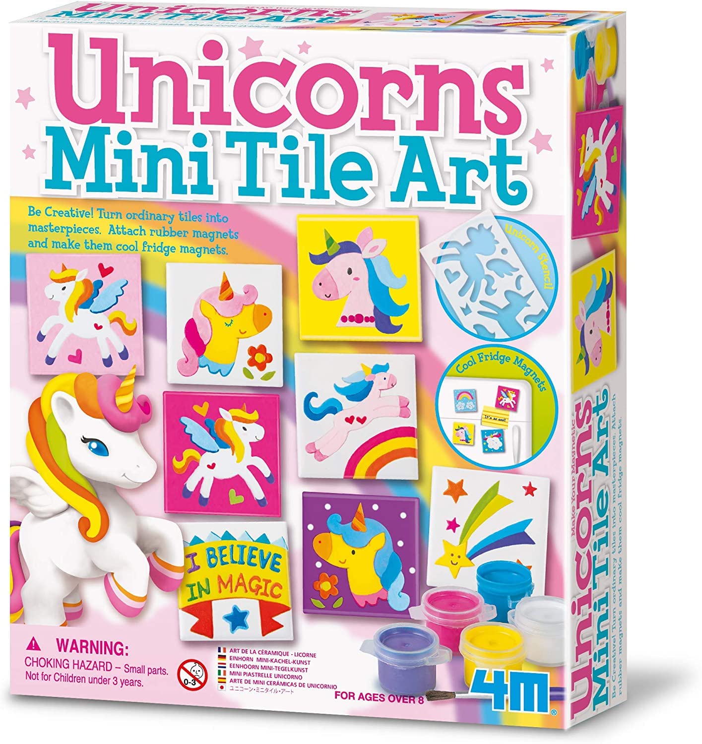 4M 404740 Unicorn Mini Tile Art, Multi