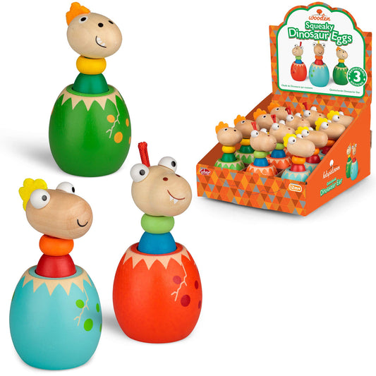 Tobar Wooden Squeaky Dinosaur Eggs