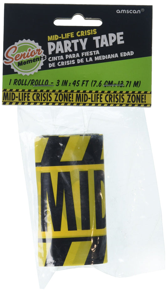 Amscan Mid Life Crisis Zone Caution Tape Rolls 17.7m x 7.6cm