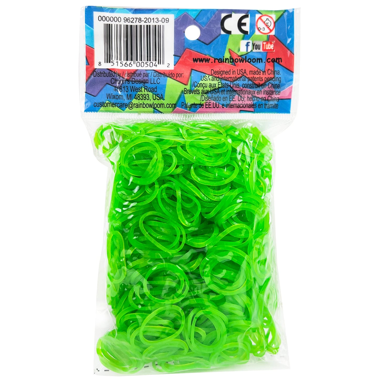 Choons Design 494 R0002005J EA Toy (Lime Green Jelly Band) (600 x Bag)