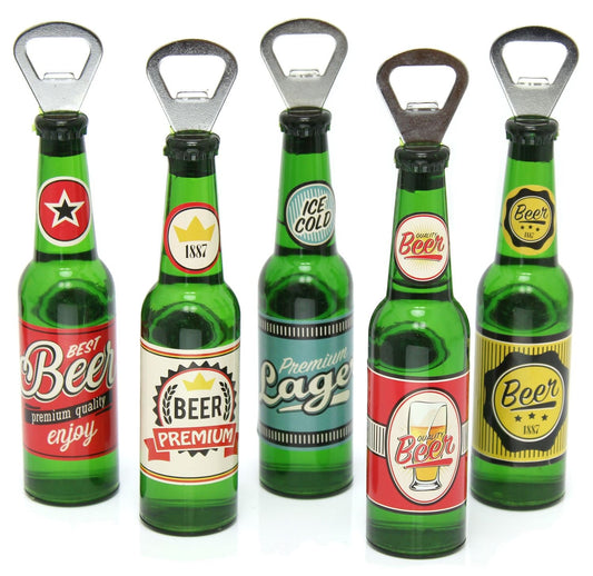 Carousel Home and Gifts Beer Shaped Magnetic Bottle Opener Novelty Bar Accessory - Design Varies