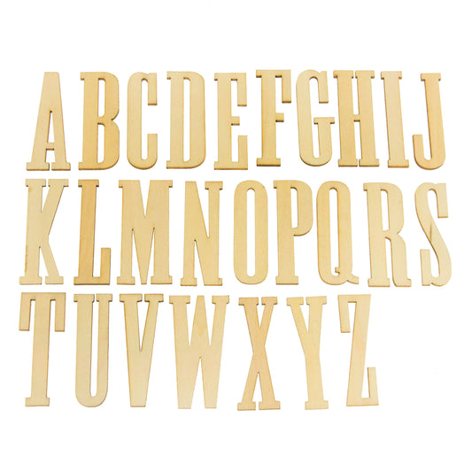 Alphabet Bare Basics Papermania Wooden Shapes