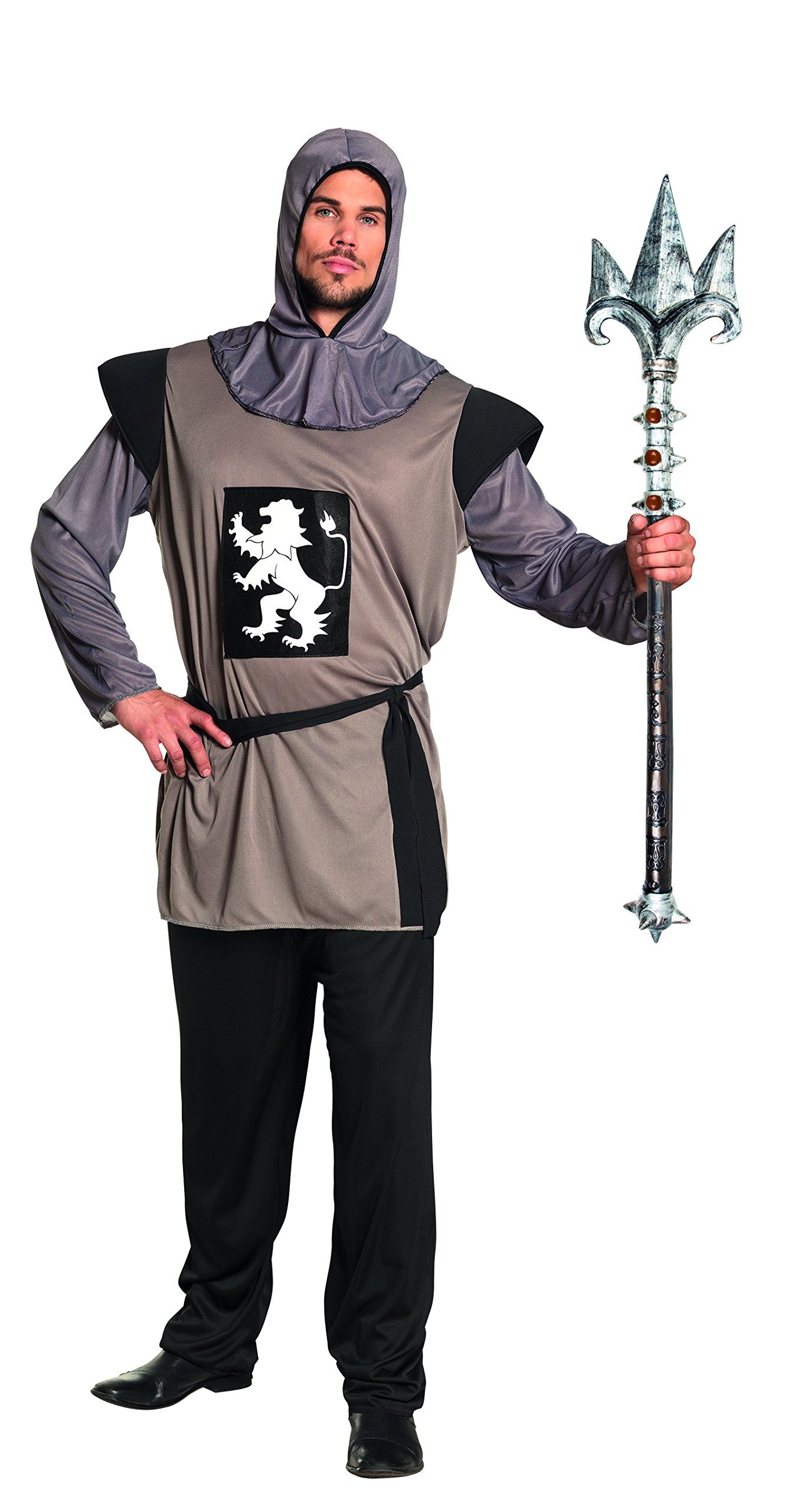 Royal Knight Adults Fancy Dress Medieval Soldier Warrior Mens Costume Outfit New