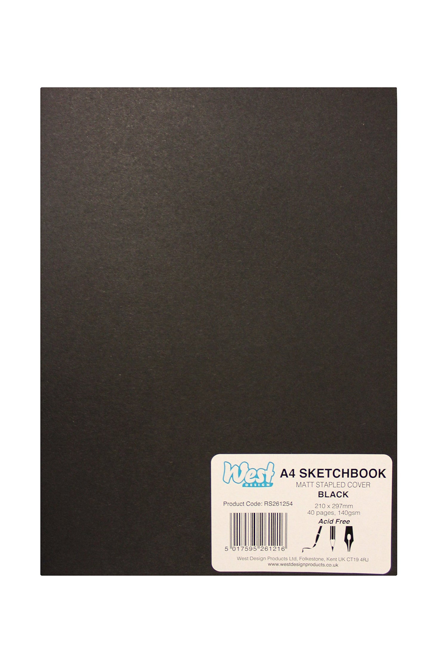 A4 Sketchbook MATT Black 140g