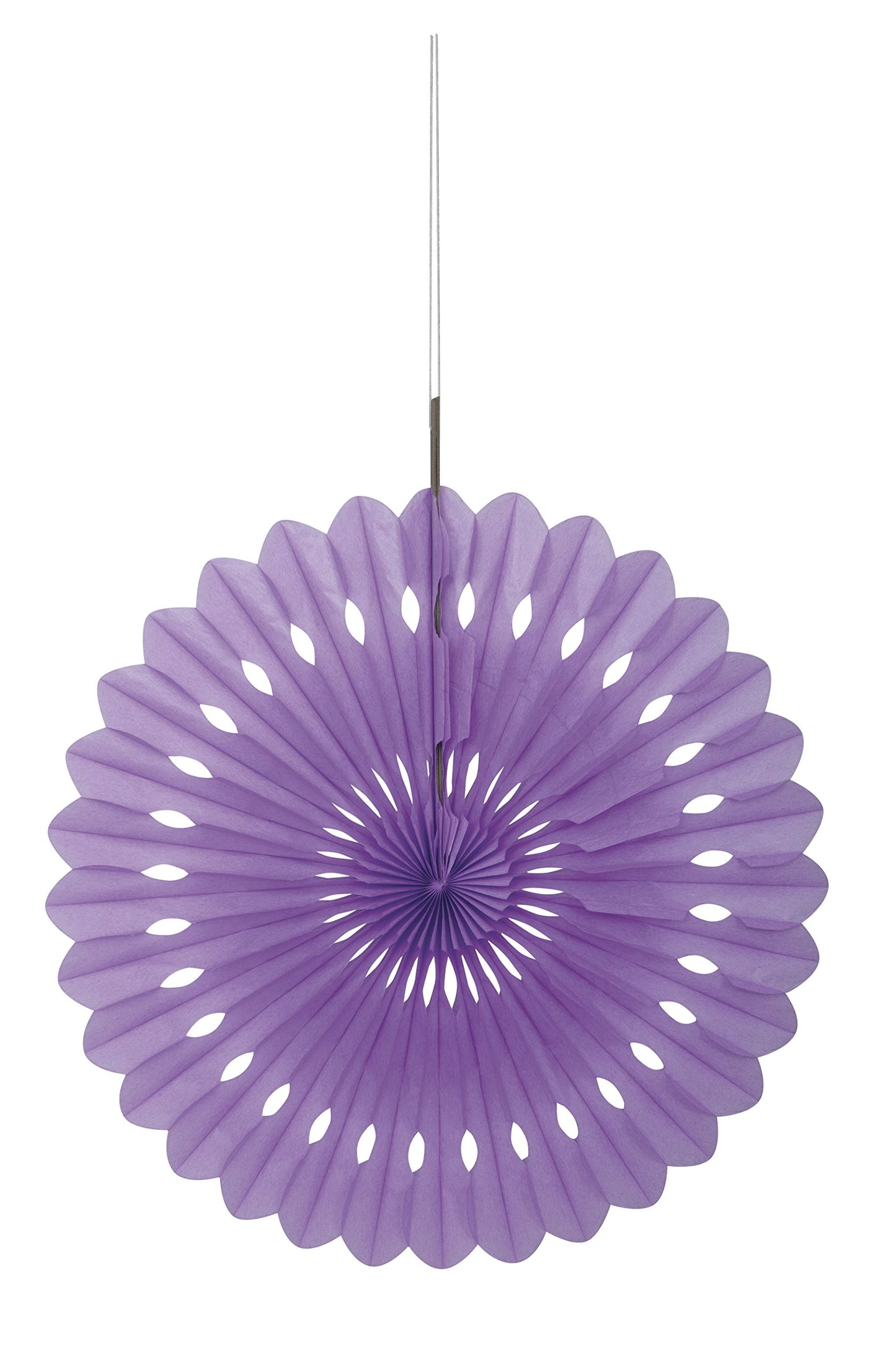 Unique Party - 40cm Purple Tissue Paper Fan Decoration