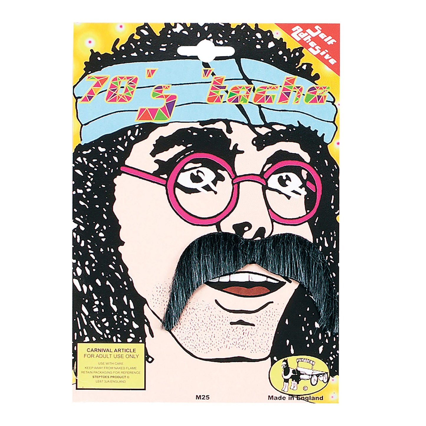 NEW THICK GREY MOUSTACHE 70'S STYLE FANCY DRESS