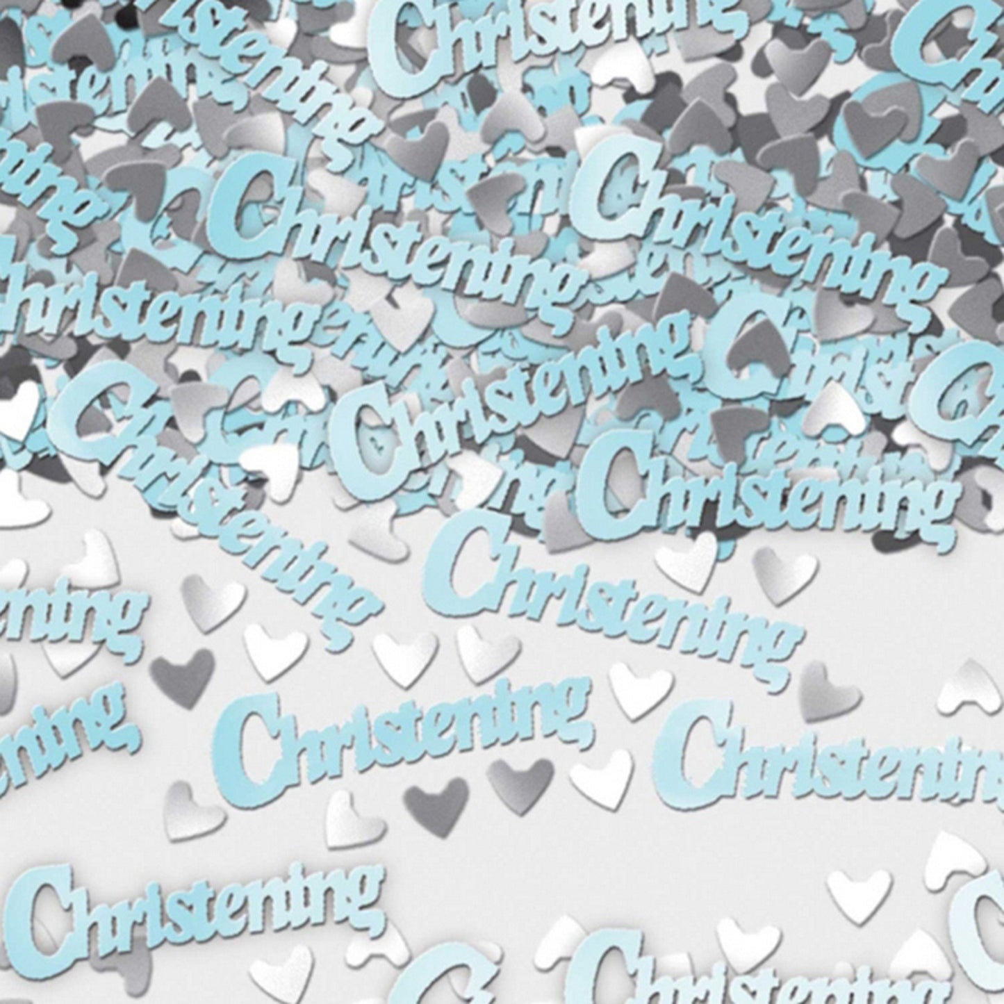 Amscan Confetti Christening blue 14g met