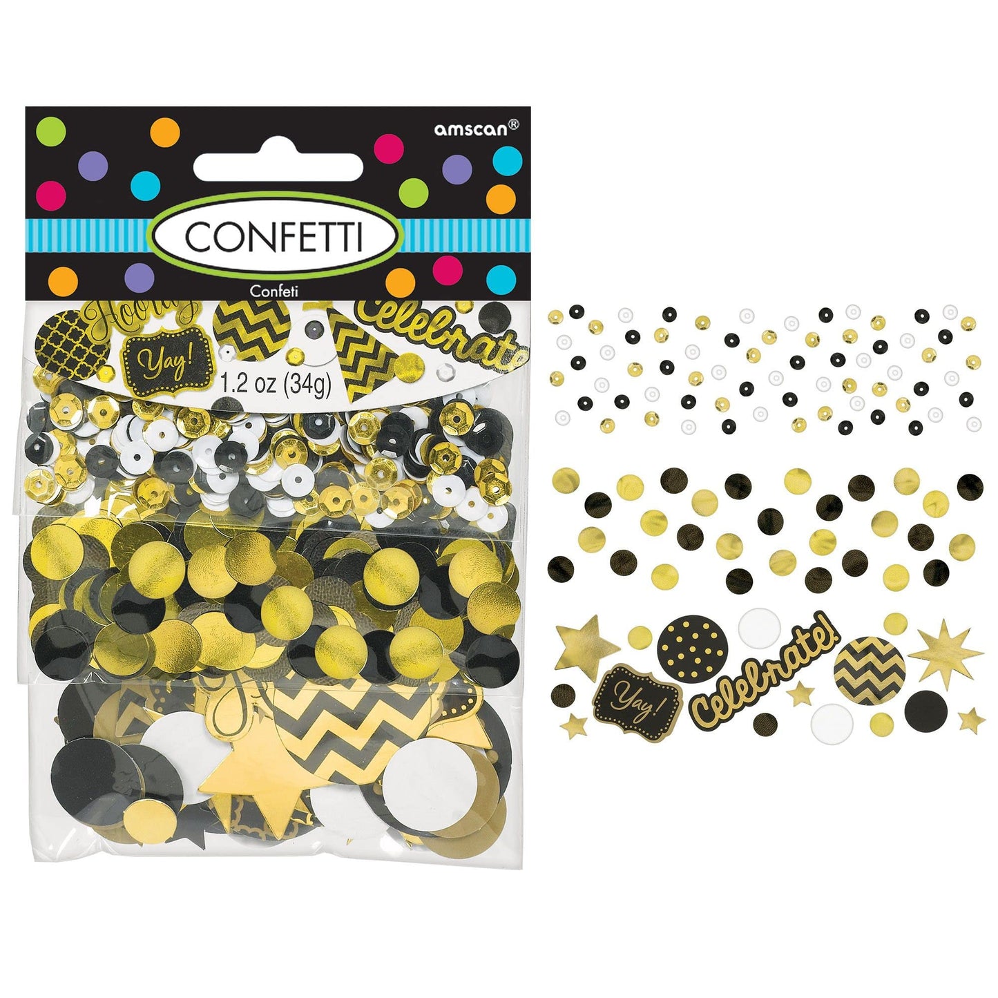 Gold Sequin Foil & Paper Confetti 34g