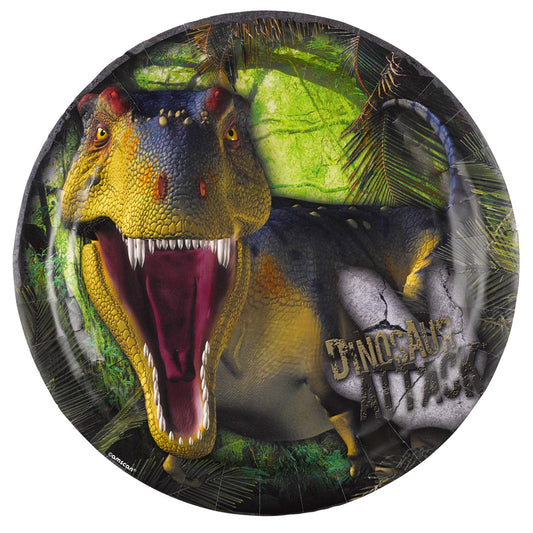 Amscan Dinosaur Attack Paper Plates 23cm /8