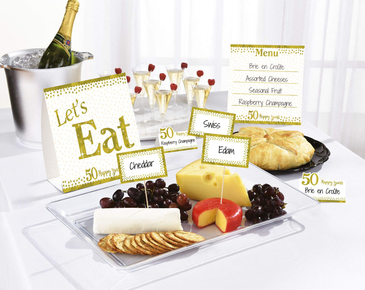 Amscan Sparkling Golden Anniversary Buffet Kit /12