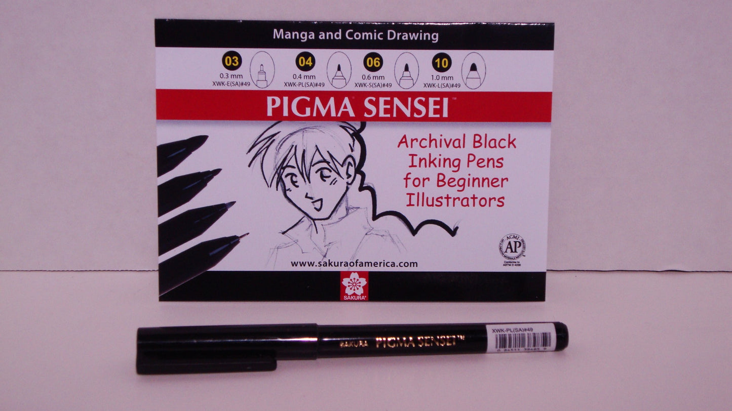 Sakura PIGMA Sensei 03 Pen Black 0.30MM Ultra Fine Tip by