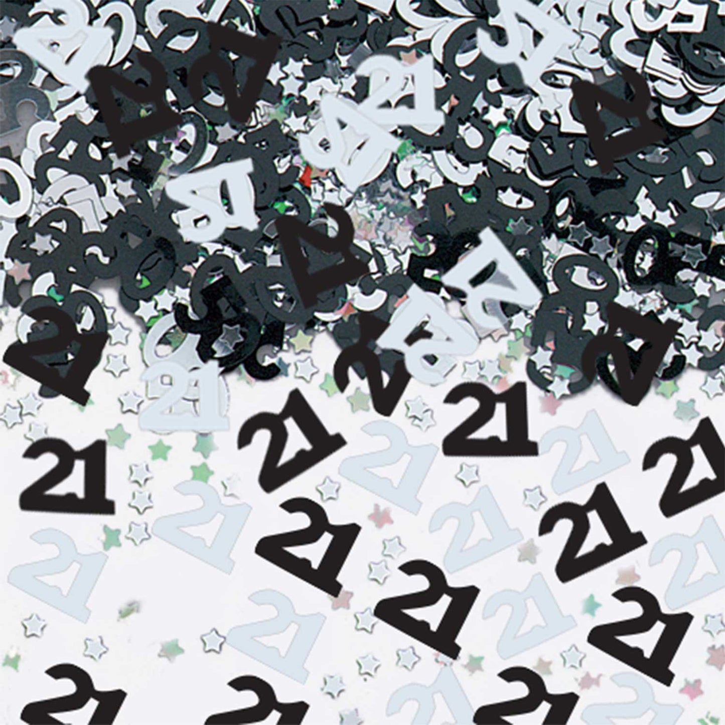 Black/Silver 21 Metallic Confetti 14g