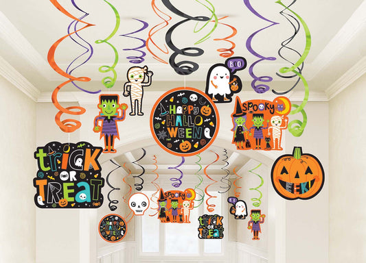 Hallo-Ween Friends Swirl Decorations /30