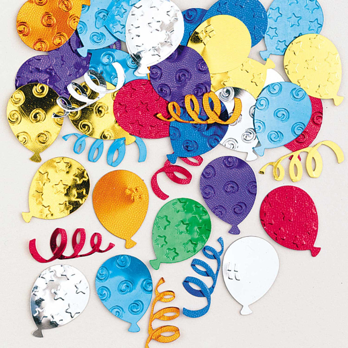Party Balloons Multi Coloured Embossed Metallic Confetti 14g