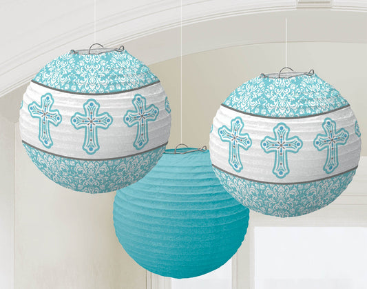 Blue Paper Printed Lanterns /3