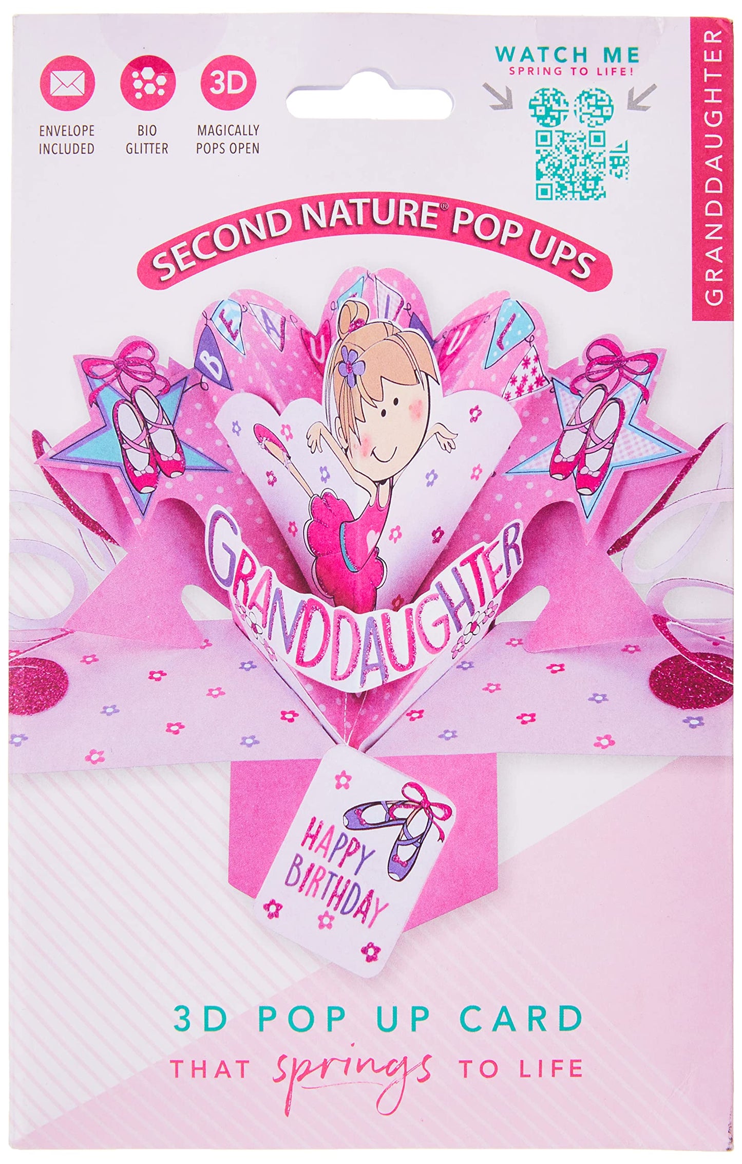 Granddaughter Birthday Pop-Up Greeting Card Original Second Nature 3D Pop Up Cards