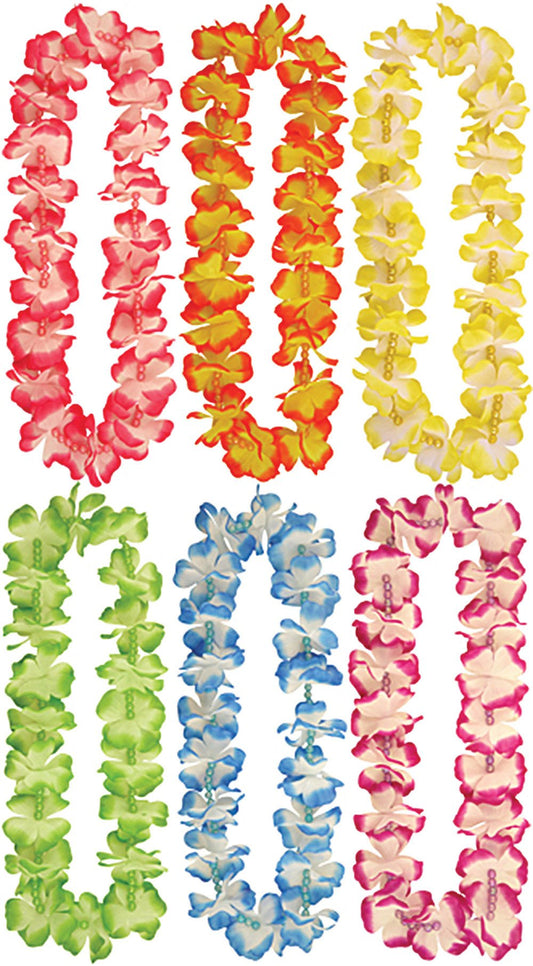 Bristol Novelty BA1310 Hawaiian Leis + Beads | 6 Assorted Colours Accessory, Multicolor