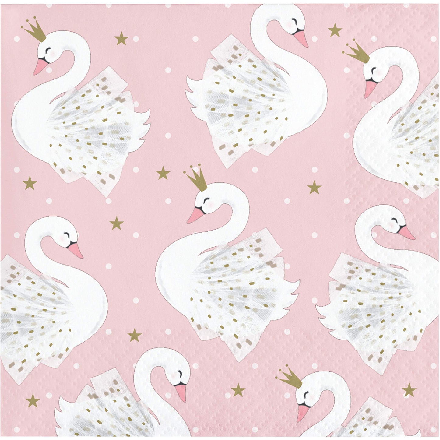 Creative Party Swan Princess Beverage Napkins