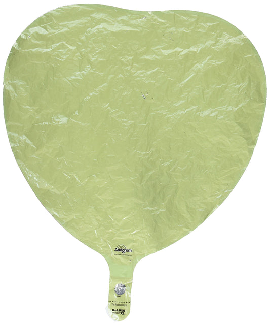 Amscan Leaf Green Heart Standard Foil Balloons S15