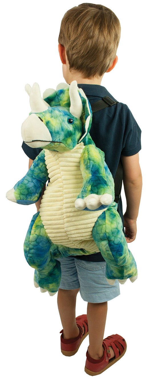 Great Gizmos WY0005NHM Blue/Green Triceratops Dinosaur Children's Backpack