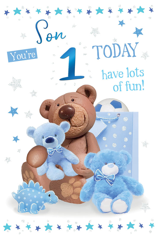 Into the Green Son's 1st Birthday Card