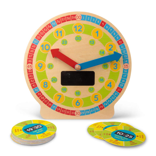 Tobar Wooden Play and Learn Educational Clock and Game