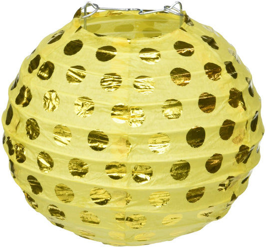 Sunshine Yellow Hot Stamped Paper Lanterns 12cm /5