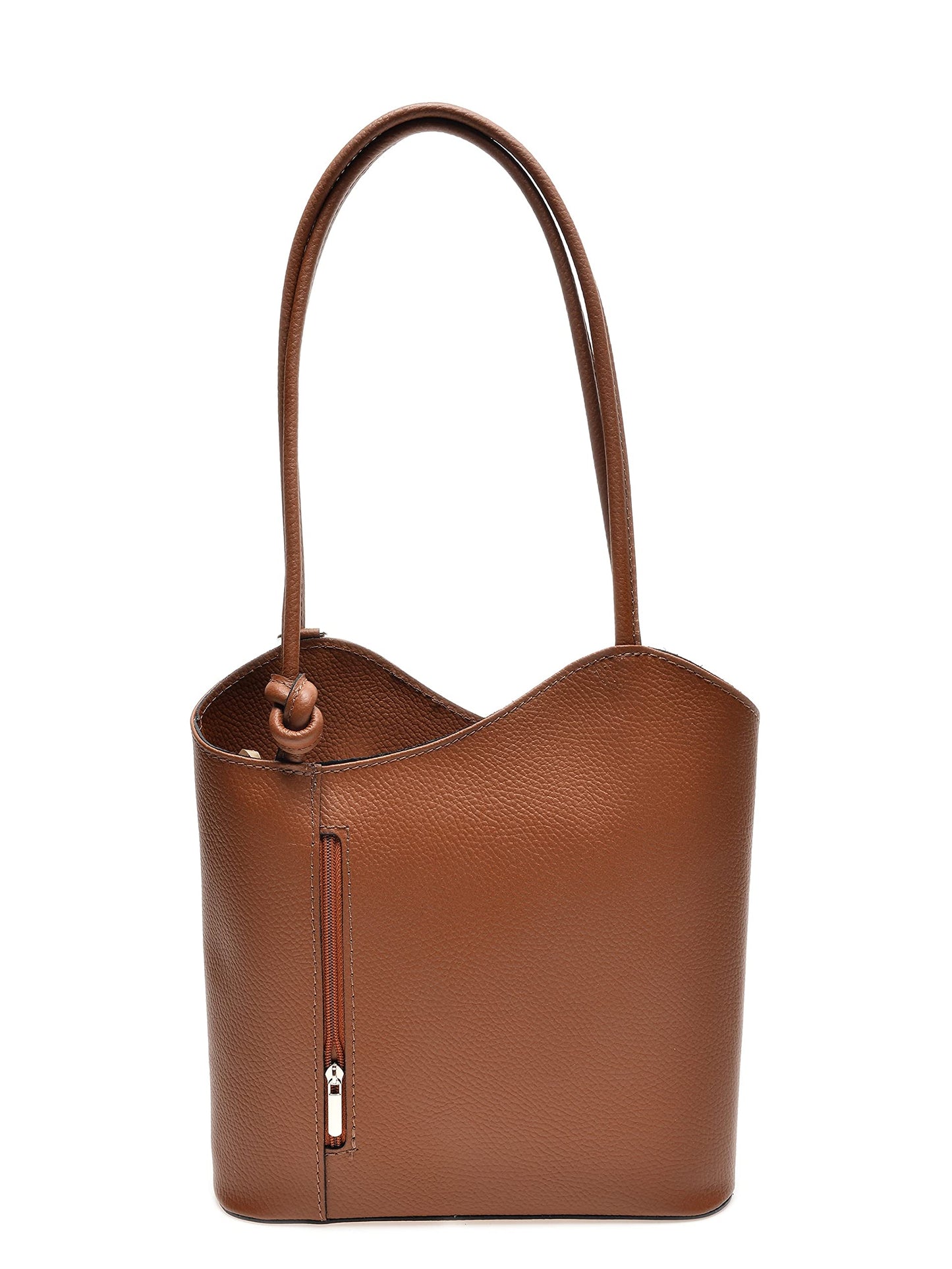 Ladies Anna Luchini Designer Tan Italian Leather Tote Bag: Laptop, Business, Work/School Bag with Zipped closure, L